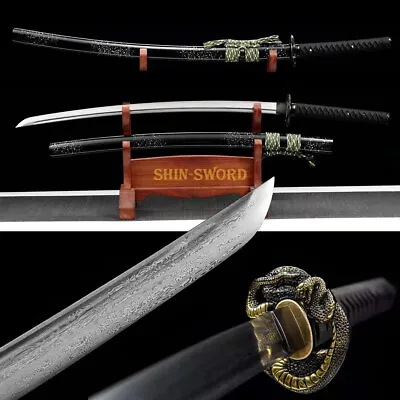 New Handmade Japanese Damascus Folded Steel Samurai Katana Sword Sharp Full Tang • $180