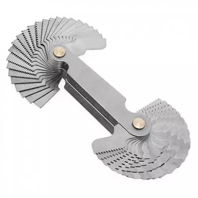 52 Blades Stainless Steel SAE Whitworth 55 & Metric 60 Degree Thread Pitch Gauge • $10.58