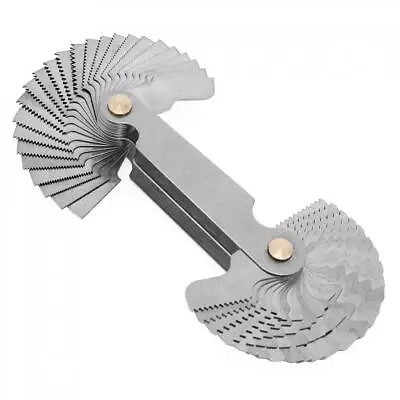 52 Blades Stainless Steel Whitworth 55 & Metric 60 Degree Thread Pitch Gauge • $10.58
