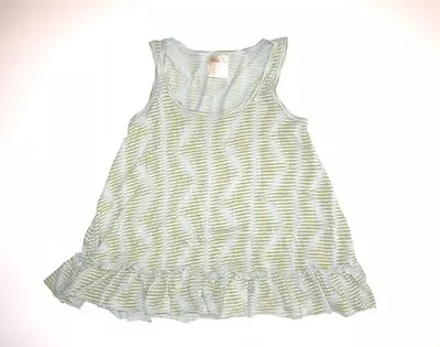 MATILDA JANE Field Trip BELLA TUNIC Green/Blue Stripe SLV-LESS KNIT TOP/SHIRT 4 • $20