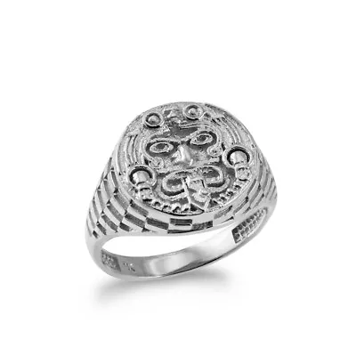 Sterling Silver Rugged Aztec Mayan Sun Ring • $39.99