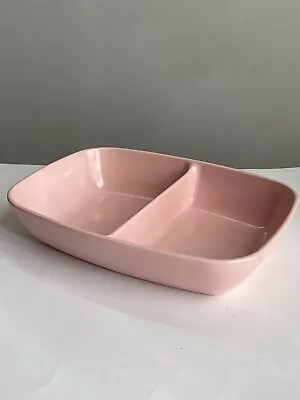 Brookpark Pink Divided Serving Bowl Dish Melmac Melamine 15-B Vintage MCM Retro • $19.98