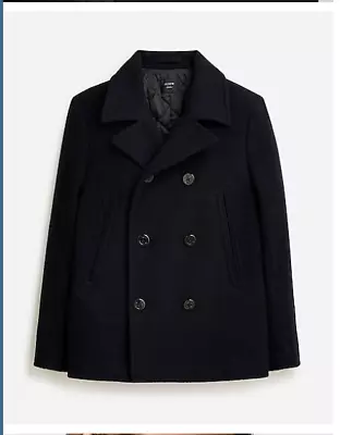 J.Crew Mens $398 Dock Peacoat With Primaloft Navy Size M BT825 NWT • $220