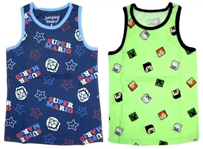 Super Mario Or Minecraft Little Boys Tank Top T-Shirt NWT Size  4   Or   6   • $14.39