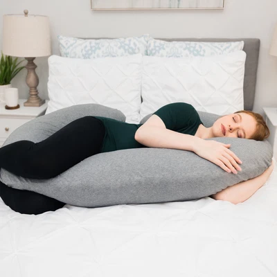 $44.95 • Buy Sleeper Keeper Jersey Gray │ Total Body Pregnancy Pillow │ With A 100% Cotton