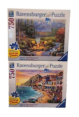 Ravensburger 750 Piece Large Format Puzzle Bundle (2) - NEW - FREE Shipping • $74.95