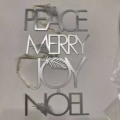 New Z Gallerie Holiday Metal Word Cutout - Set Of 4 • $9.99