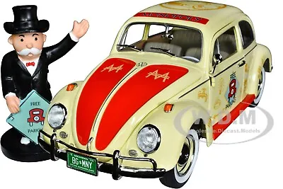 1963 Volkswagen Beetle Free Parking & Mr Monopoly Figure 1/18 Auto World Awss141 • $99.99