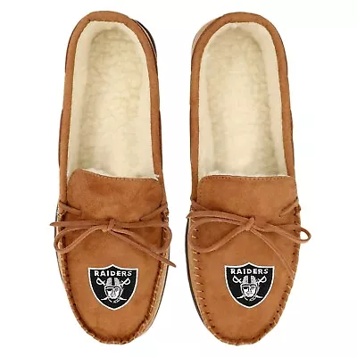 NFL Oakland Raiders Moccasin Slippers -Tan Color • $29.99