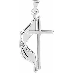 Sterling Silver Methodist Cross Pendant Gft For Women • $74.99