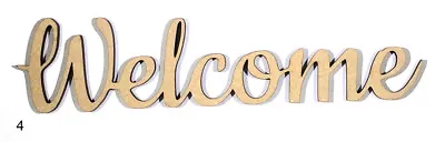 $3 • Buy Welcome Wooden Word Mdf 1/4  Cutout-unfinished-diy-multiple Sizes-made In Usa
