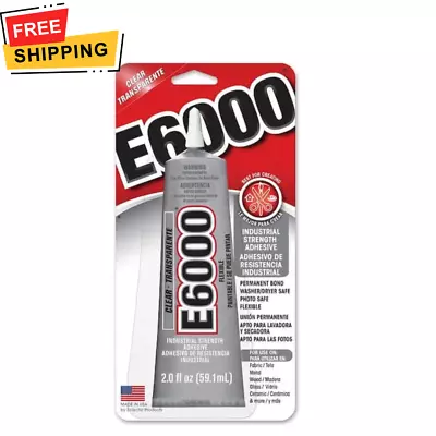 Industrial Strength E6000 Adhesive Clear Eclectic Glue Multi-purpose Gel 2 Oz • $5.79