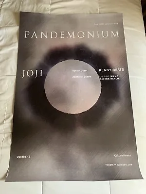 Pandemonium - Joji - Kenny Beats - Lil Toe Poster 10/9/23 Oakland Arena 24”x36” • $5