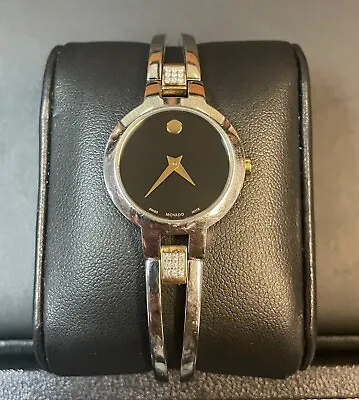 Movado Amorosa Diamond Two ToneLadies Quartz Watch 0607185 Box & 9/13/20 COA • $300