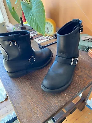 Frye Engineer Riding Boots Sz 9.5 Black  Womens Made In USA • $70
