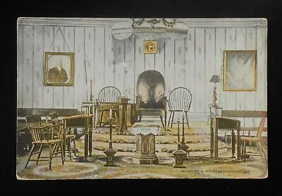 1908 Interior Old Lodge No. 22 George Washington's Chair Masons Alexandria VA PC • $5.32