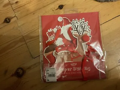 Paper Bunting Santa And His Reindeer Helpers 2 Metres In Length New • £3.50
