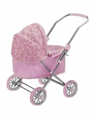 My First Baby Doll Pram Pushchair Dolls Stroller Buggy Toy For Kids • £89.99