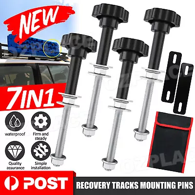 Mounting Pins Set Recovery Tracks Holder Bracket Fixing 4WD Accessories • $23.95