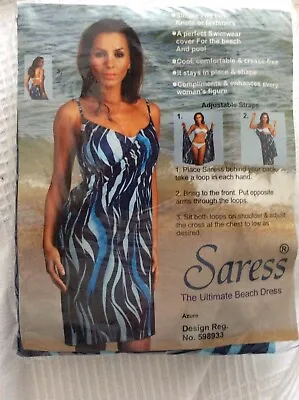 £4.99 • Buy Saress Beach Dress  10-14 The Ultimate Beach Dress Colour Azure New