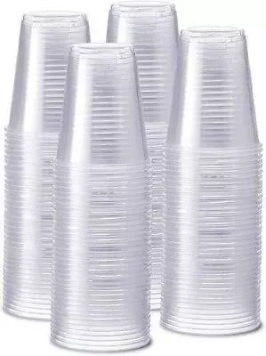 7oz Disposable Clear Plastic Drinking Cups For Cocktail Water And Juice • £5.79