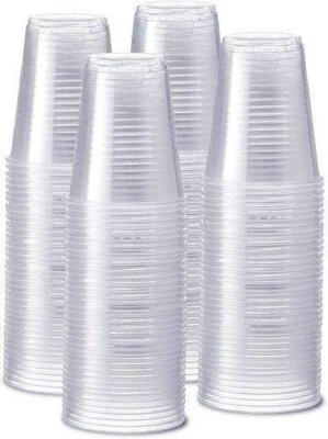 7oz Disposable Clear Plastic Drinking Cups For Cocktail Water And Juice • £5.79