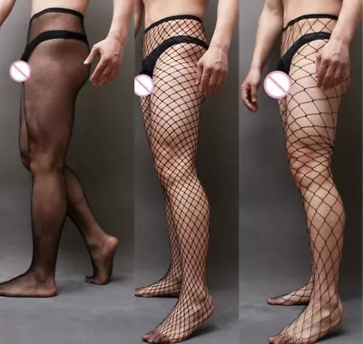 Men Gay Tights Sissy Fishnet  Stockings Pantyhose’s Cross Dress-underwear Socks • £6.99