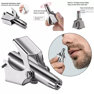 Nose Trimmer Nasal Ear Face Eyebrow Hair Removal Remover Manual Shaver Clipper • $9.99