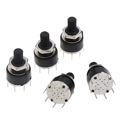 SR16MM Rotary Switch 2 Pole 3 4 Position 1 Pole 5 6 8 Position Axis Band Switou • $2.88