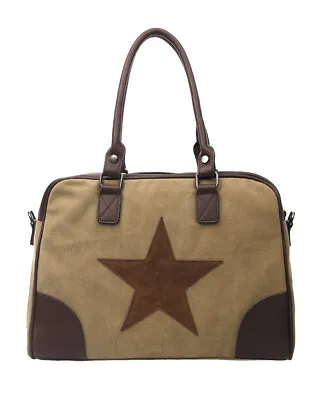 £29.99 • Buy The Olive House® Star Design Tote Style Bag Handbag Khaki Brown