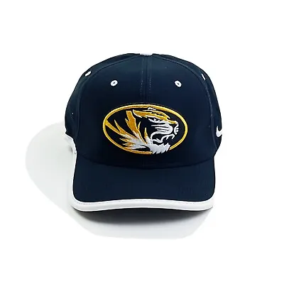 Nike Adult Mizzou Tigers Adjustable Booster Baseball Cap One Size Hat Black • $9
