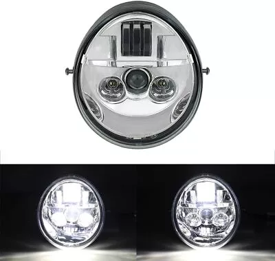 Silver Hi/Lo LED Projection Headlight For V Rod V-Rod VROD VRSC VRSCA VRSCDX • $85.02