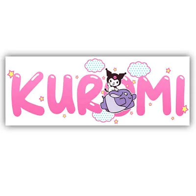 Hello Kitty Kuromi & Baki W/ Lettering Shaped Bumper Vinyl Decal Sticker • $2.99