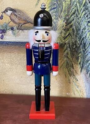 Vintage 15  German Blue Wooden Soldier Nutcracker • $20