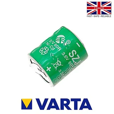 Varta 3/V60R / V60R Ni-Cd 3.6V 60mAh Rechargeable 2 Pin Button Cell Battery • £7.99