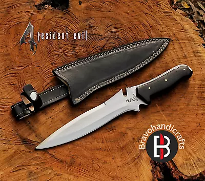 Handmade RE4 Jack Krauser's Knife Spring Steel Resident Evil 4 Movie Replica USA • $119