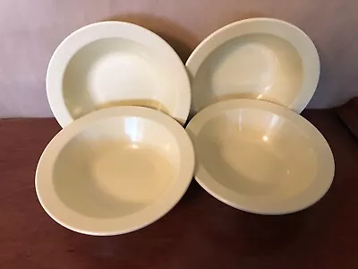 Vintage Pale Yellow Boonton Melmac Melamine Cereal Dessert Bowls (4) USA 6 3/4  • $7.99