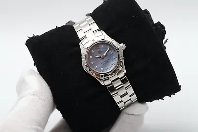 Tag Heuer Aquaracer Blue Mother Of Pearl Diamond Dial WAF1419 Women's Watch • £1450