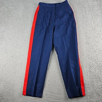 US Marine Corps Slacks Womens Size 10 MP Navy Blue With Red Side Stripe • $25.35