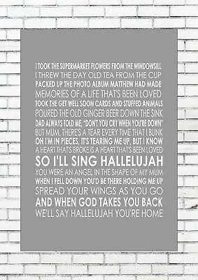 SUPERMARKET FLOWERS - ED SHEERAN Lyrics  Wall Art Print Poster A4 • £6.55