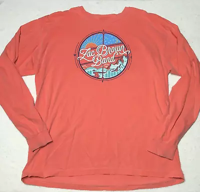 Zac Brown Band Men’s XL Long Sleeve Welcome Home 2017 Tour Band Shirt - Salmon • $14.88