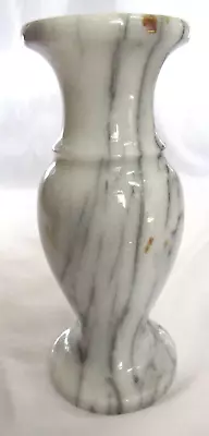 Beautiful Vintage Solid Marble White Gray Small 6  Vase Excellent Condition • $16