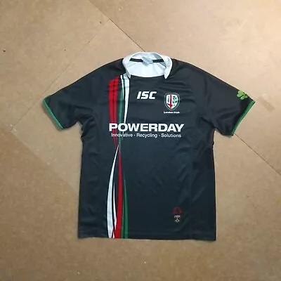 London Irish Rugby Jersey Shirt BLK Eire Ireland England Maillot Maglia Tricot • £25.90