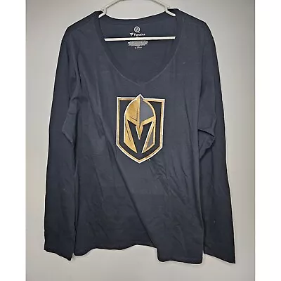 Vegas Golden Knights NHL Hockey Helmet Logo Long Sleeve T-Shirt Sz Women's 2XL • $19