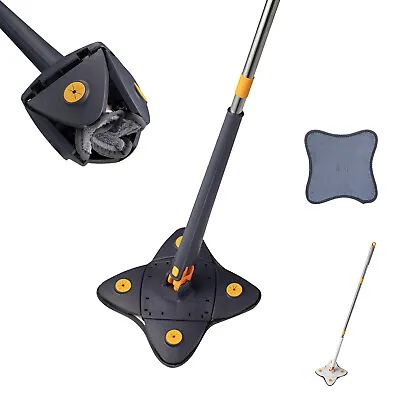 Microfiber Mop Dry And Wet Floor Cleaner Adjustable Long Handle 360 Rotatable • $16.48