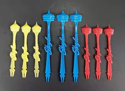 VTG Skylon Tower Niagara Falls Canada Swizzle Sticks Lot Of 9 Cocktail Picks • $9.99