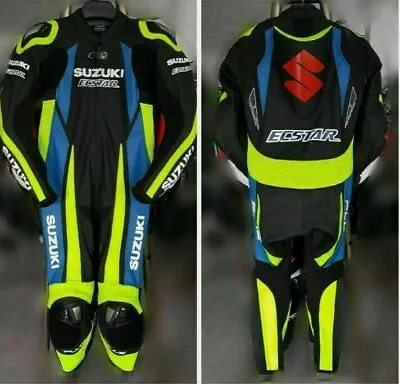 Suzuki Motorcycle Leather Racing Suit Motorbike Riding Suit All Sizes Available • $309.99