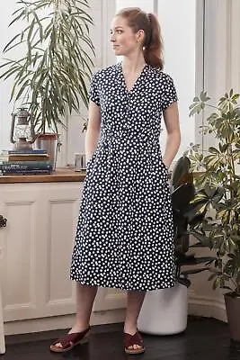 Seasalt Women's Dress - Navy Pencil Box Dress - Tall - Crayon Spot Maritime • £17.45