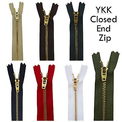 Ykk Closed Ended Zip Cushion/dress/trouser/skirt Semi-autolock Colour/size Range • £3.35