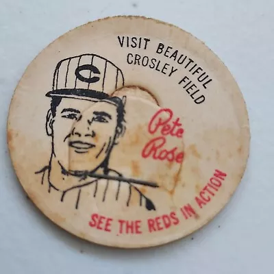 1963 French Bauer Milk Cap Pete Rose Cincinnati Reds Rookie • $1500